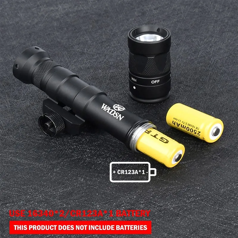 WADSN M600 M300 M600W M300W  Tactical Strobe Flashlight Scout Light LED Hunting Rifle Weapon Accessories Fit 20mm Picatinny Rail 6