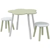 Children's Table and Chair Table with 2 Chairs for Children 2-5 Years with Flower Shaped Table Ø59x50 cm and Chairs Ø28x26 cm 1