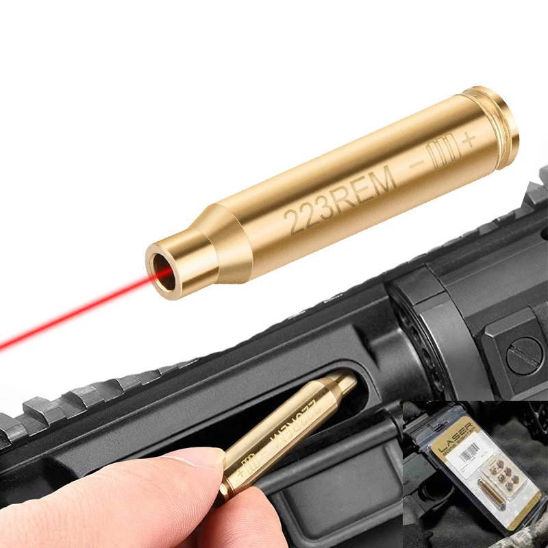 Red Dot Laser 223 5.56mm Boresighter Bore Sight with 6 Batteries For Hunting or Shooting