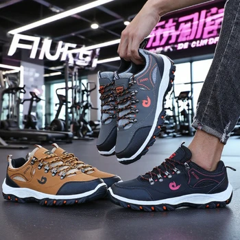 الرجال في الهواء الطلق أحذية رياضية كاجوال مقاوم للماء أحذية المشي لمسافات طويلة مريحة التخييم الجري الركض حذاء رجالي تنفس المدرب الرياضي 4