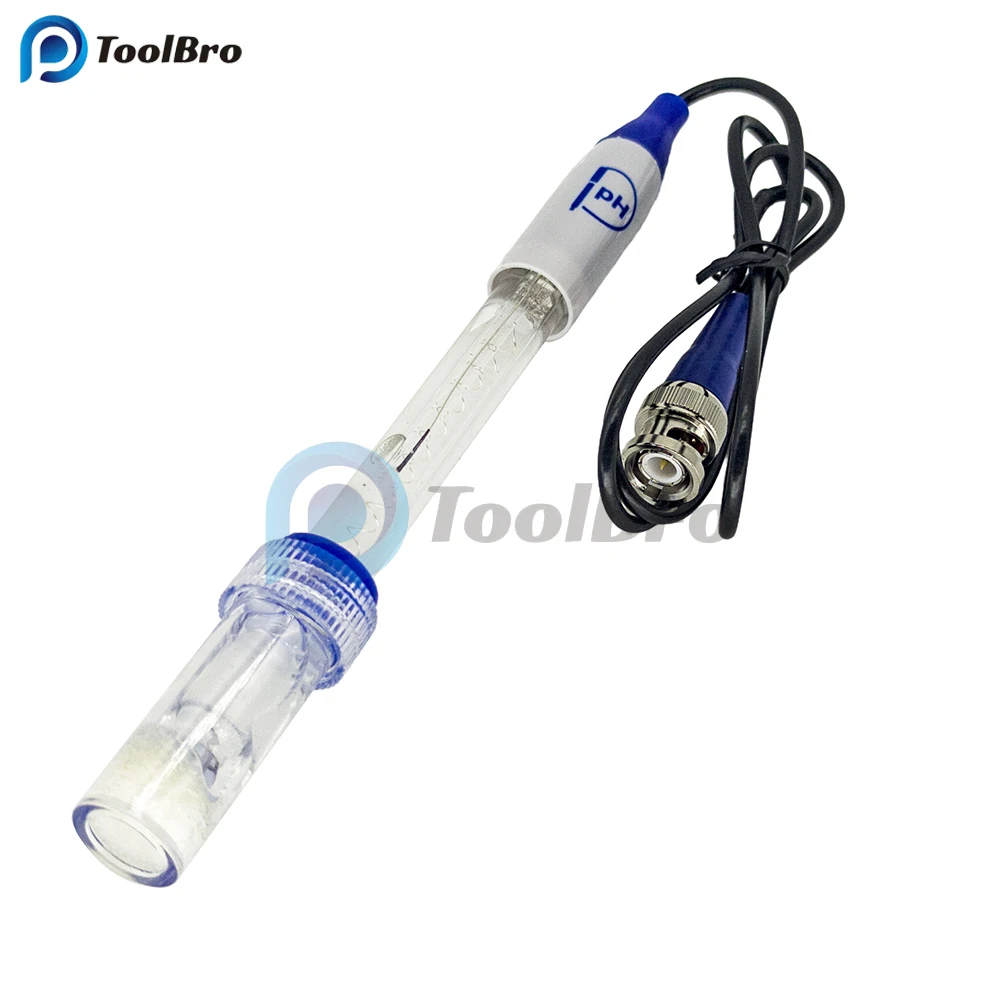 E-7503 Glass PH Electrode Sensor Probe ph meter BNC Connector 2-12 pH Ag AgC1 for Strong Acid Alkali Organic Medium Solutions