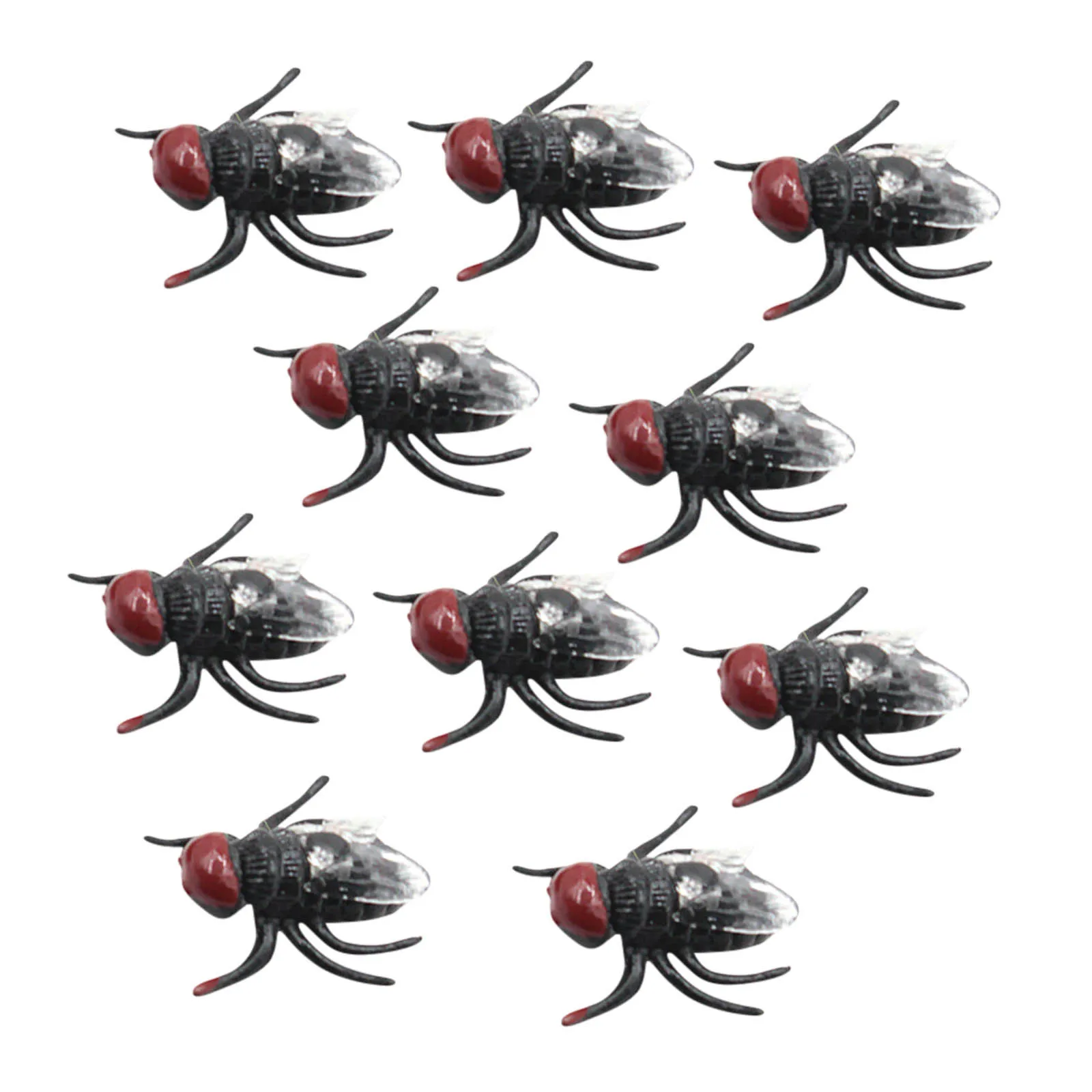 Plastic Toy Fake Fly Fake Plastic Insect Fly Toys Trick Joke Toys 10Pcs children toys