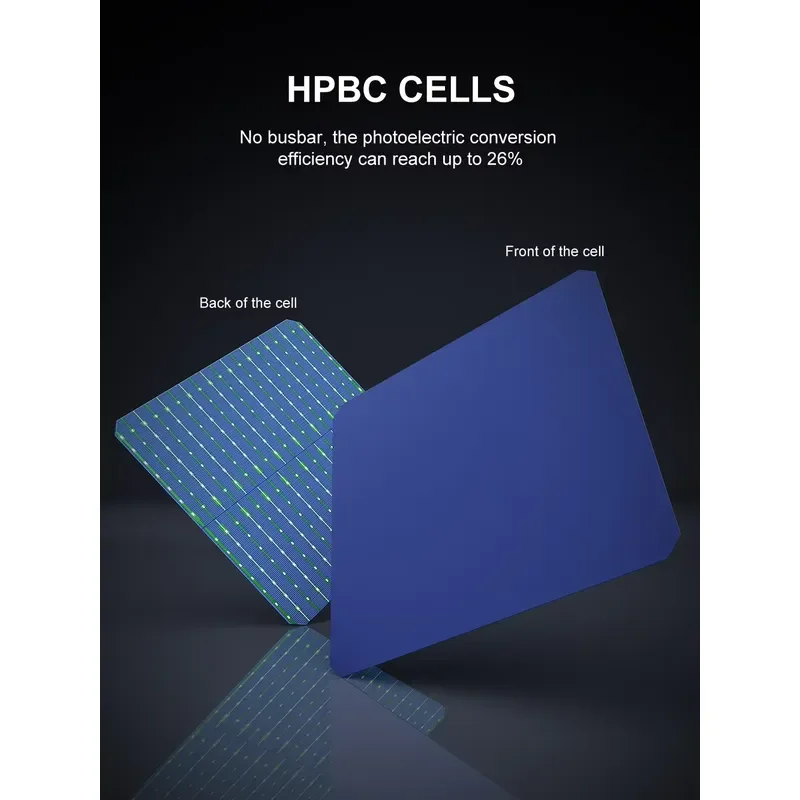 100W 스톡 안티크랙 IP67 방수 풀블랙 HPBC ETFE 플렉시블 태양광 패널 (야외용, 발코니용, 빠른 배송)
