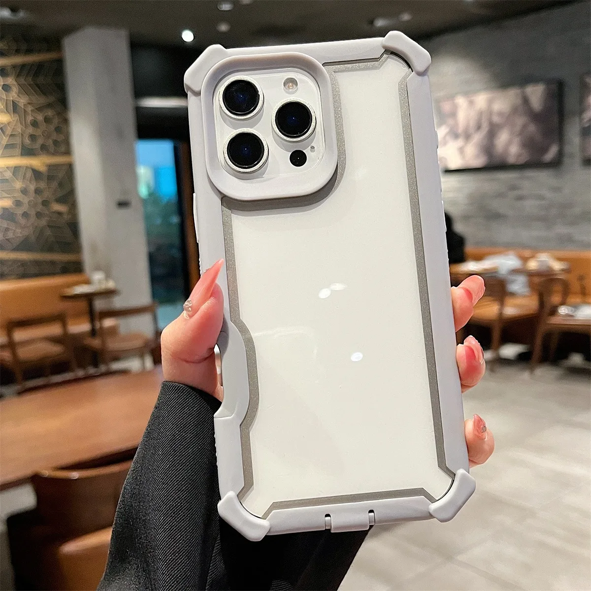 Luxury Dual-Layer Transparent Shockproof Phone Case - Durable Protective Shell