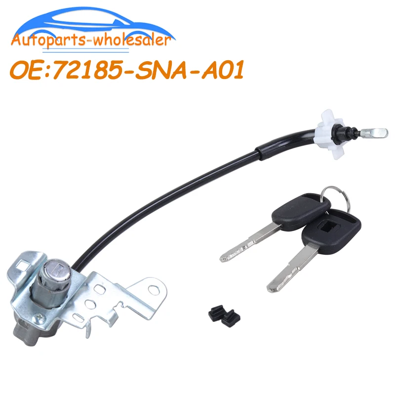 Car Door Lock Cylinder Cable W/ 2 Keys 72185-SNA-A01 72185SNAA01 Fit for Honda