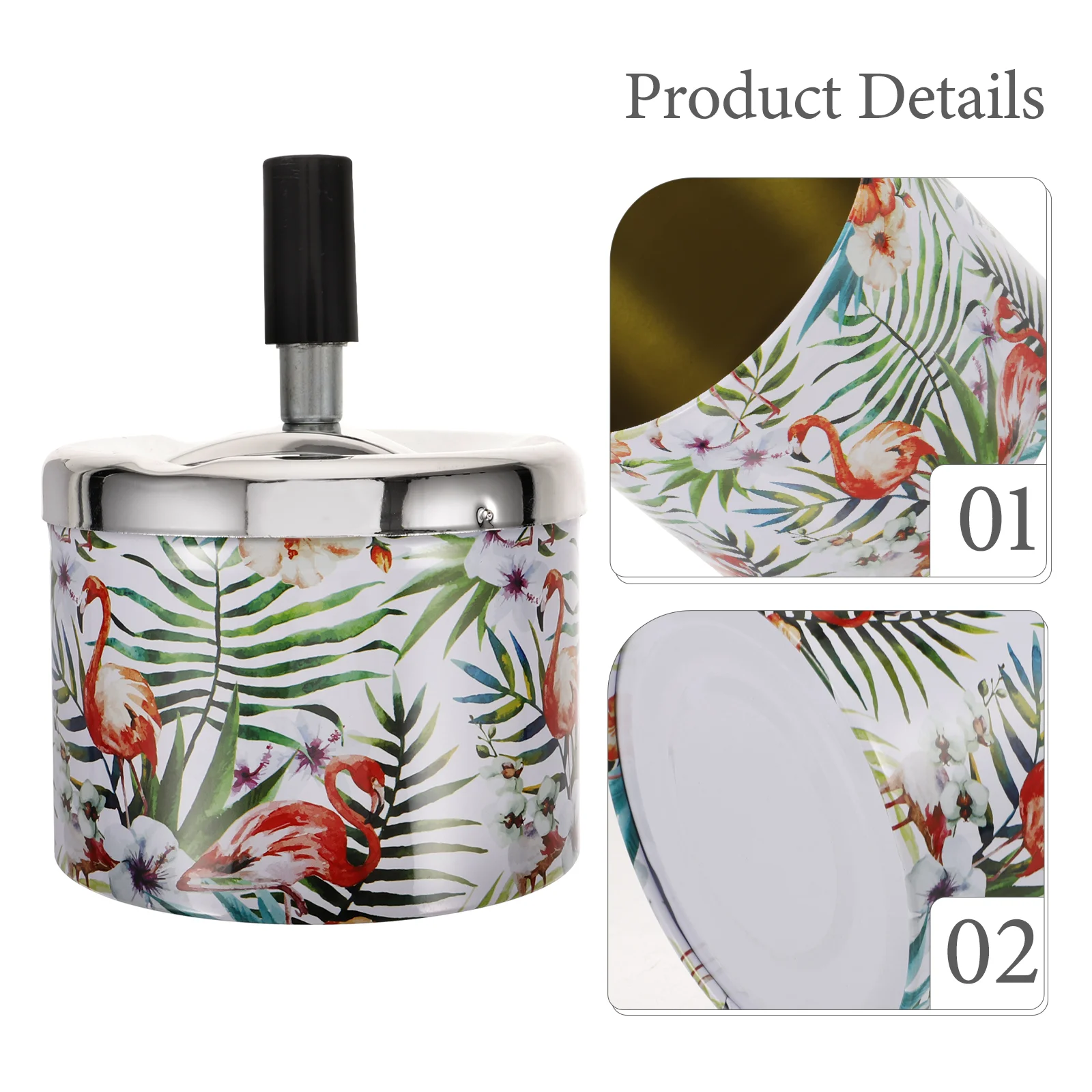 Stainless Steel Ashtray Metal Outdoor Ashtrays for Cigarettes Patio Windproof Car Automatic Round Extinguishing portable ashtray,cigarettes ashtray,silicone ashtray,stainless steel ashtray,metal ashtray,air purifier ashtray,ceramic ashtray