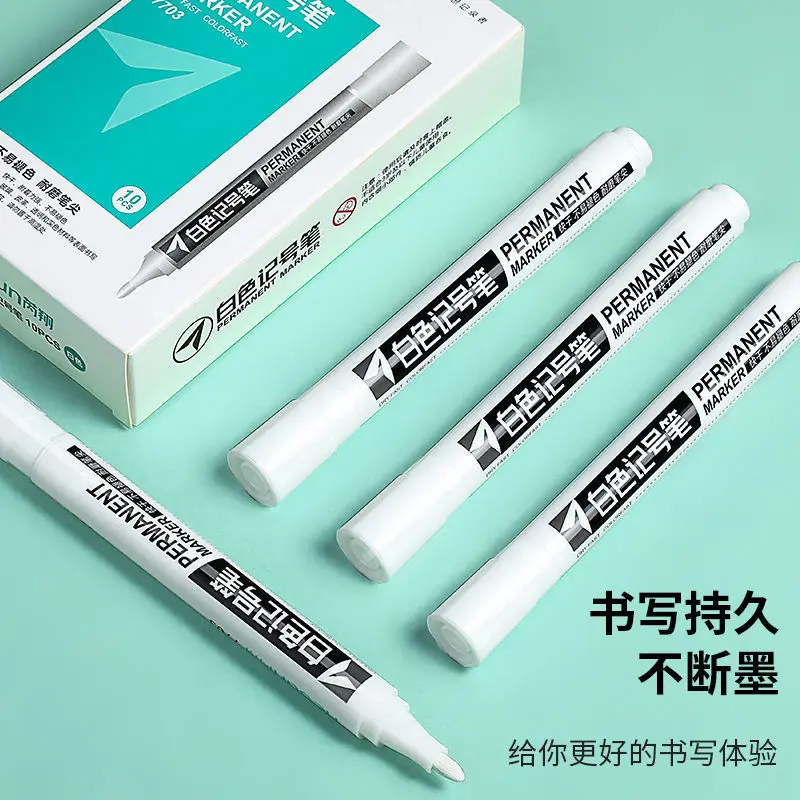 Waterproof Rubber Permanent Paint Marker Pen Car Tyre Tread Environmental Tire Painting Graffti White