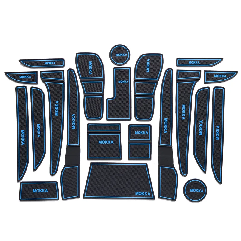 

Anti-Slip Car Gate Slot Mat For Opel Mokka 2013 2014 2015 Non-Slip Door Groove Pad Rubber Coaster Auto Interior Accessories