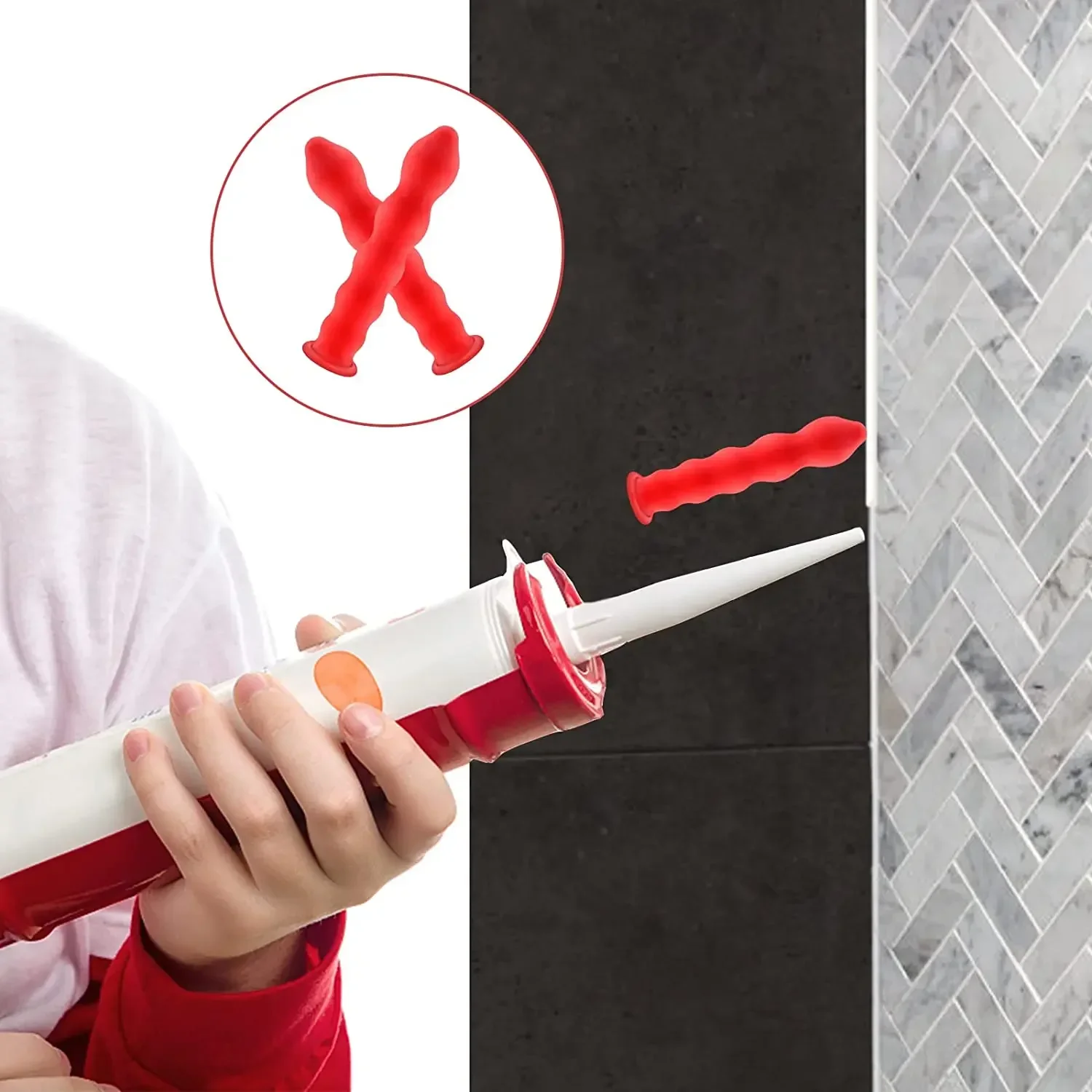 Caulk Cap 20pcs Red Caulk Saving Cap Sealer Saver Open Caulking Tube For Sealing And Preserving