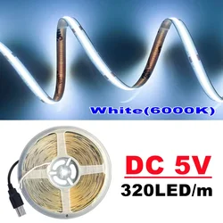 USB - Powered High - Density COB LED Light Strip - Flexible Multi - Temperature Lighting (1M)