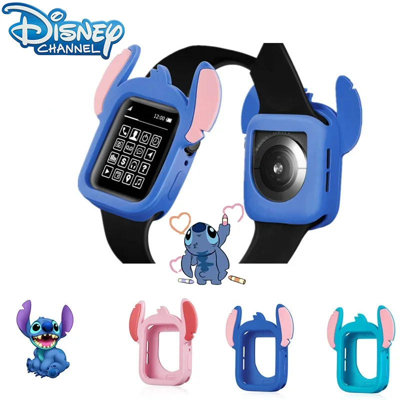 Disney Stitch Watch Silicone 40/44mm Protective Case Stitch Cartoon Suitable Protective Case Watch Apple456 Generation Anti Drop
