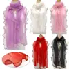 Spring Summer Neck Wrap Thin Neckerchief Hijab Scarf Lace Curled Edge Scarf Breathable Long Scarves Elegant Sunscreen Headscarf 4