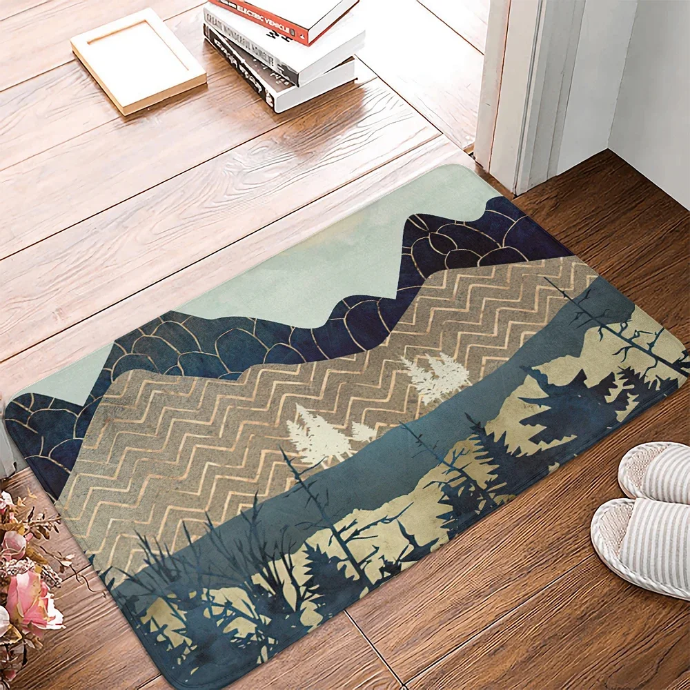 

Geometric peak oil painting Doormat Kitchen carpet Entrance door mat bathroom mat Carpet in the bedroom Lounge Rug Home Decor