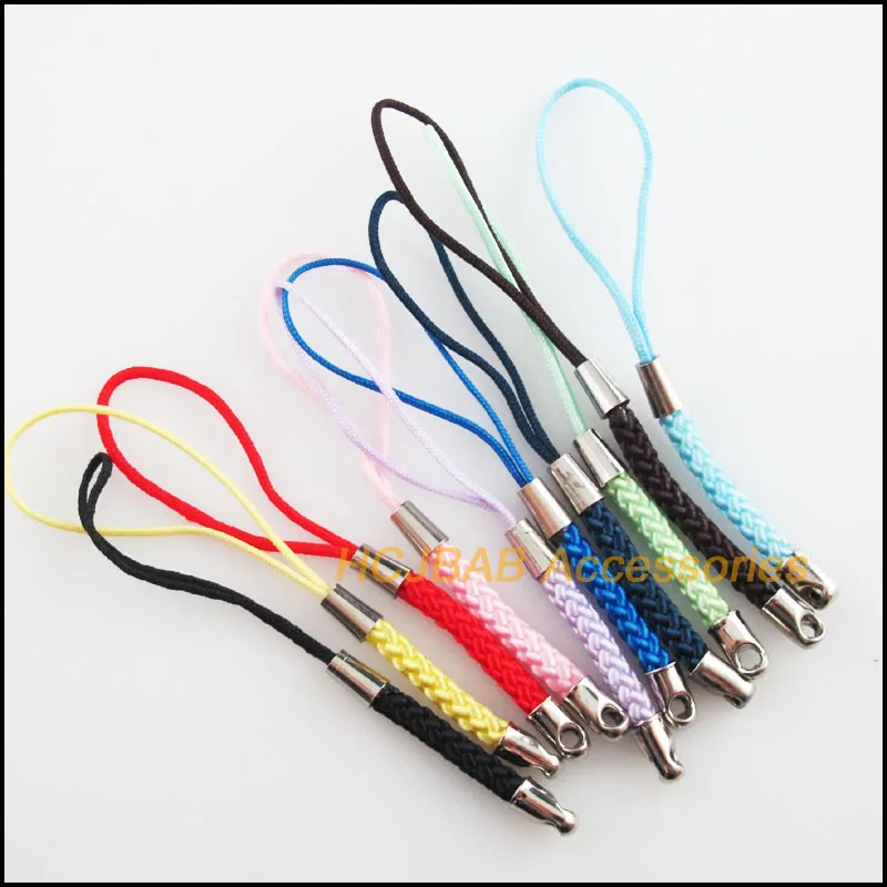 

20Pcs Mixed Cell Phone Wrist Strap Hand Lanyard Cords Mobile Phone Rope 86mm