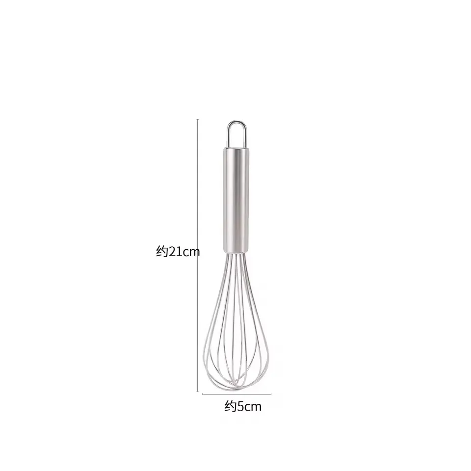LMETJMA 8" 10" 12" Egg Whisk Stainless Steel Egg Whisk thumbnail 3