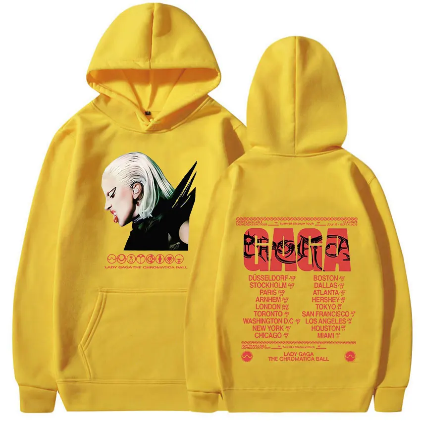 レディガガ レディーガガ ady gaga クロマティカボール パーカー Singer Lady Gaga The Chromatica Ball Tour 2024 Hoodie Men