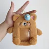 1pcs Cute Plush Kpop Photocard Holder, Cartoon Bear Photo Sleeve ID Bank Credit Card Holder Protector 4