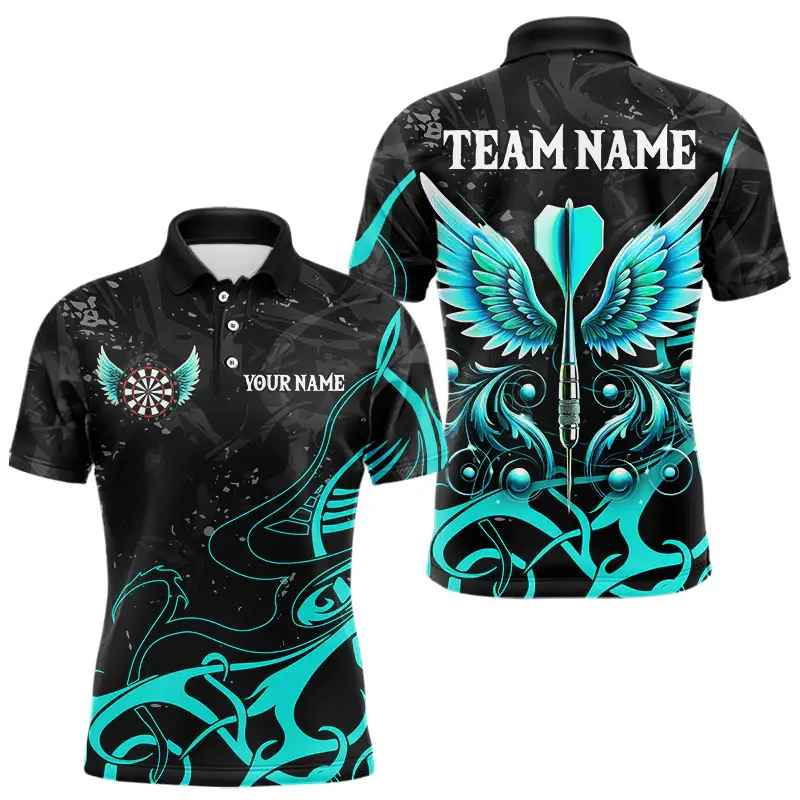 Fashion Darts Graphic Polo Shirt For Men Custom Name Lapel Button 3D Printed Polo Shirts Trend Oversized Loose Kids Sports Tees - Image 4