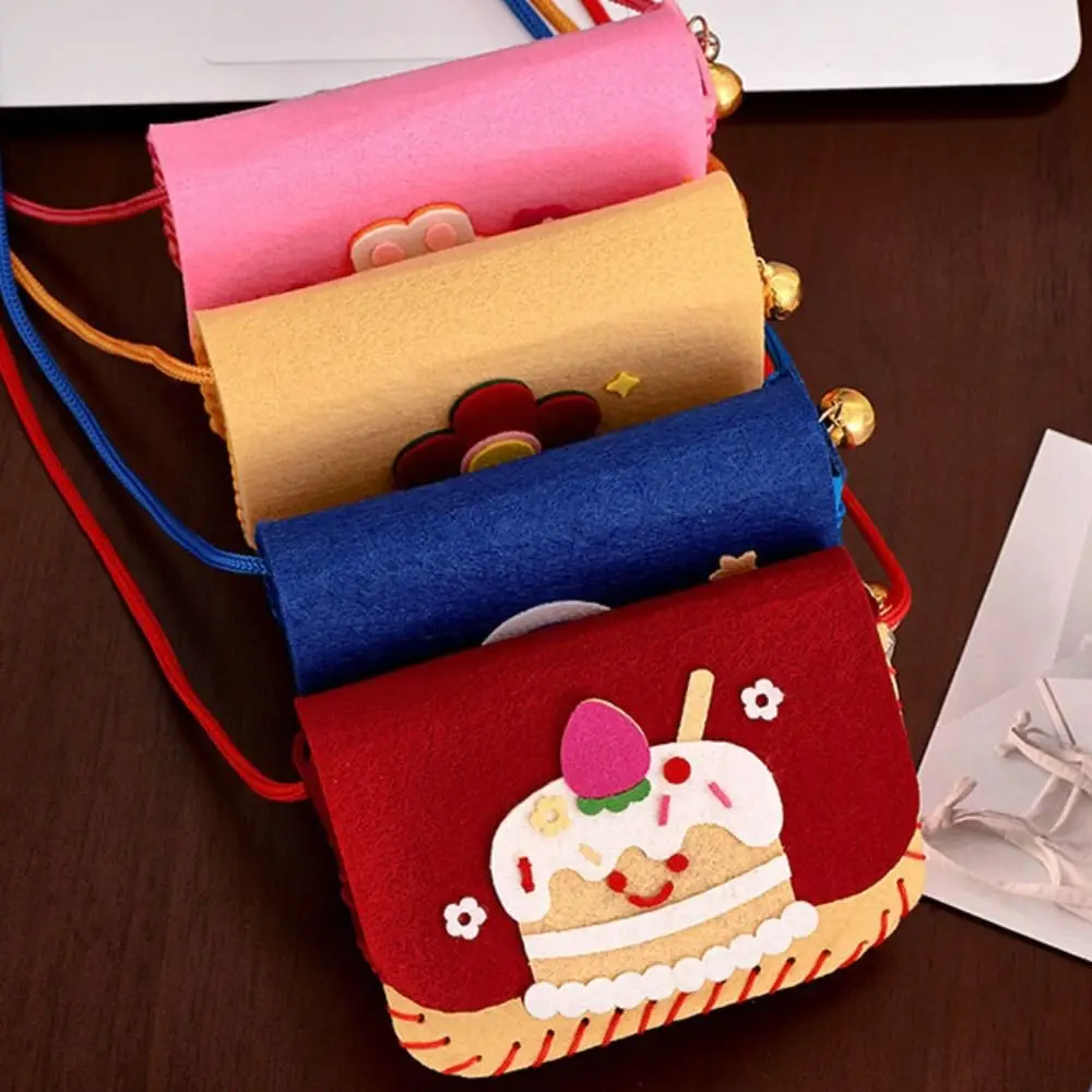 Felt Bag Making Kit Crafts Art Cartoon Crossbody Bag Kindergarten Sewing Toy DIY Handbag