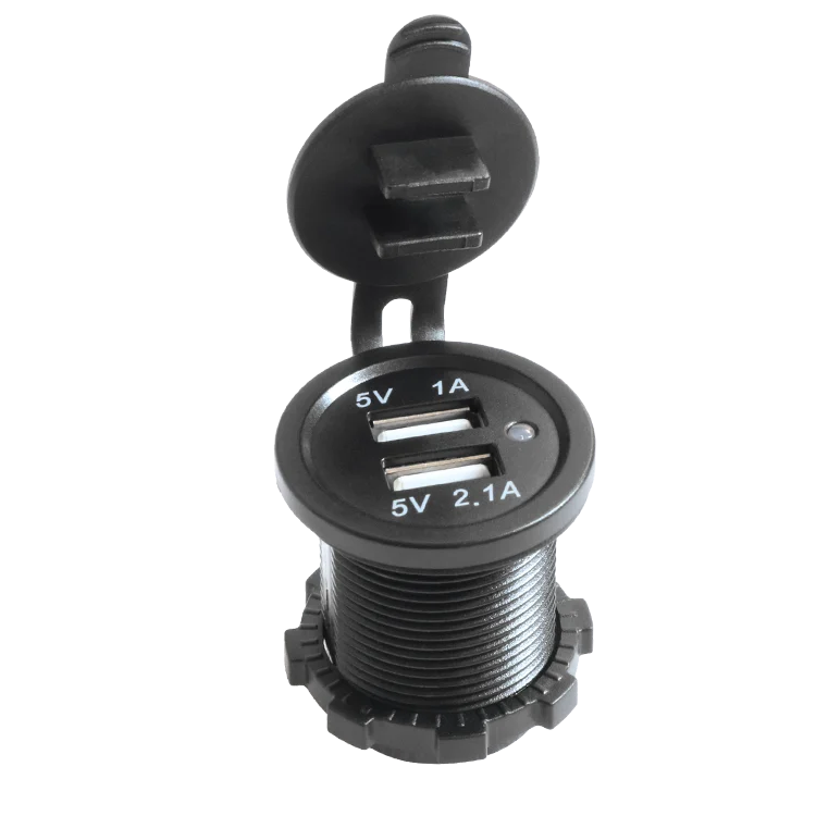 

3.1A 2.1A Dual Port Bus Boat Marine Car Charger 12V USB Socket