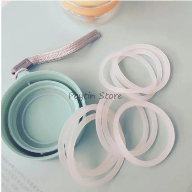 

1Pc Water Cup Insulation Cup Silicone Sealing Ring Cup Cover Leak-proof Gasket Rubber Ring Waterproof Leather Ring Flat Gasket