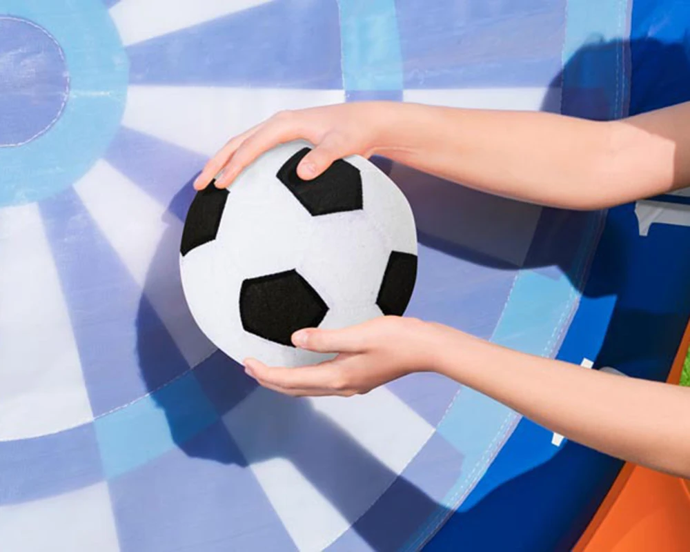 mini 1.6m H Inflatable Dart Board Soccer Game PVC Inflatable Football Shooting Dart Board With Air bump for kids 3