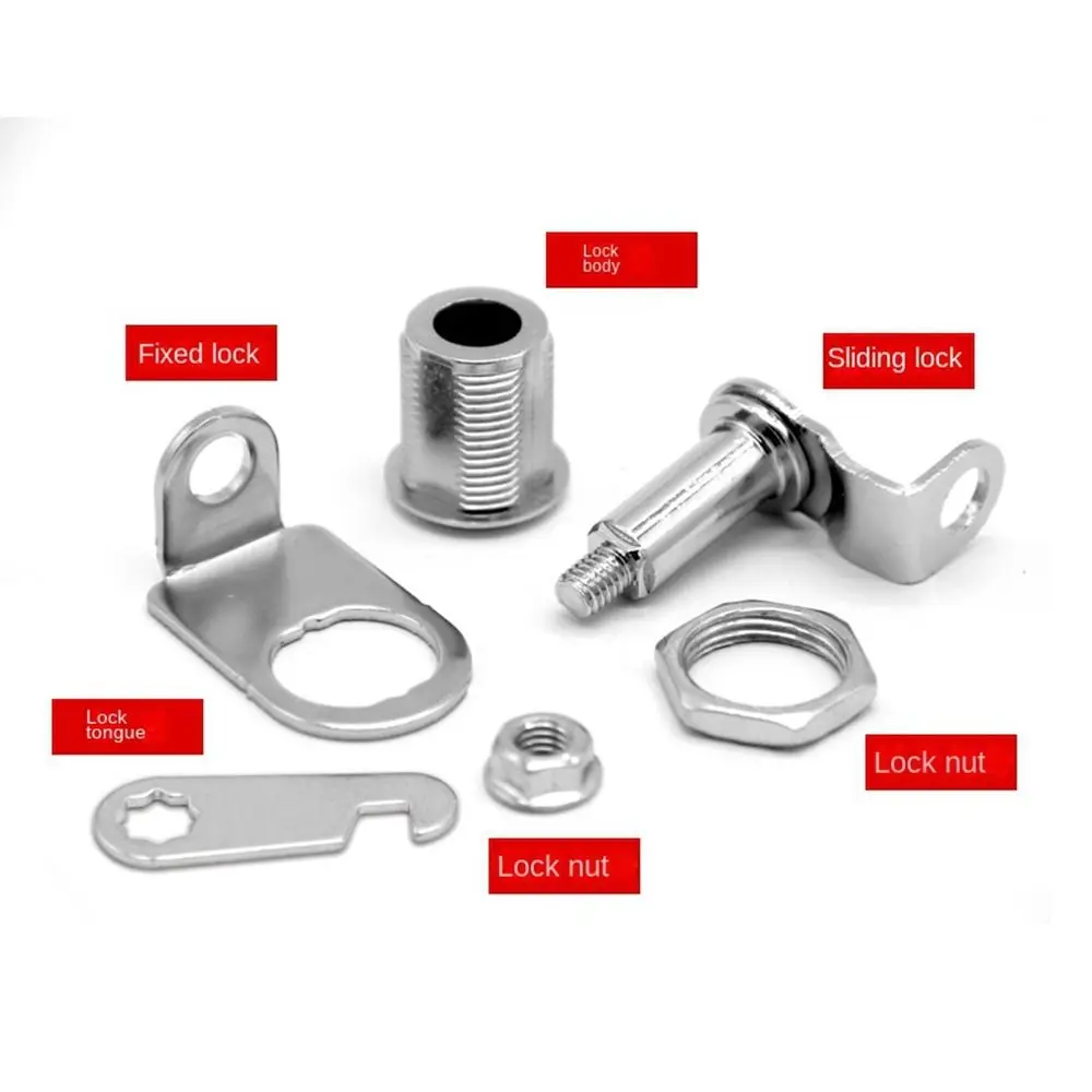 Silver Zinc Alloy Keyless Mechanical Cabinet Door Padlock