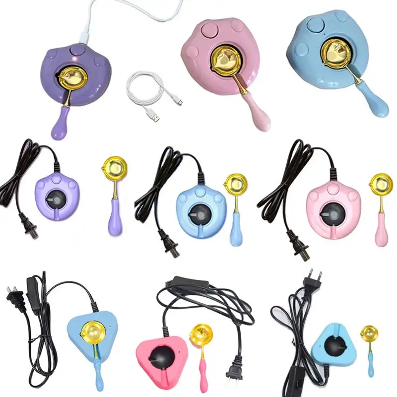 Cute Cat Paw Shape Fire Wax Forno Pot Warmer Si Scioglie Riscaldatore Elettrico Perline Di Cera Sigillo Di Fusione Forno Cucchiaio Set Per Sigillo Di 