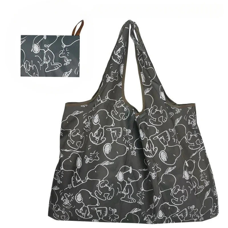 Snoopy Thick Large Tote ECO Reusable Portable Cartoon Shoulder Women's Handbags Waterproof Folding Pouch Shopping Bag Foldable 4