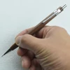 One Set Walnut Wood Mechanical Pencil and Lead 0.5mm Point Pen Writing Smooth Office School Drawing Sketching Chinese Stationery 2