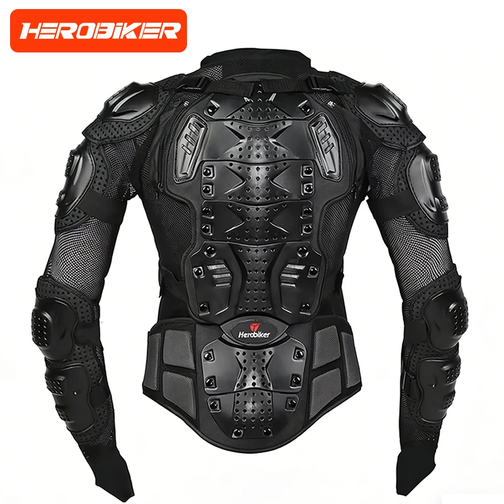 Men's 5XL Full Body Armor Motorcycle Jacket - Premium Motocross Protective Gear