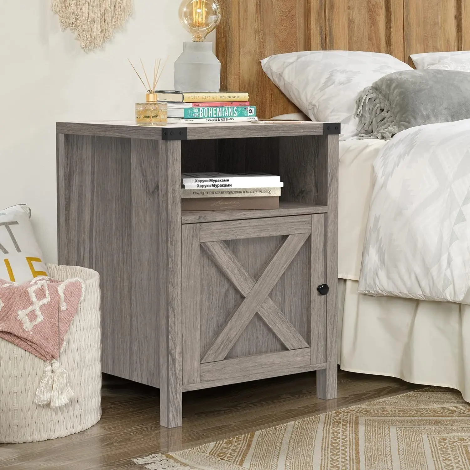 Barn Door Accent Table Set 6