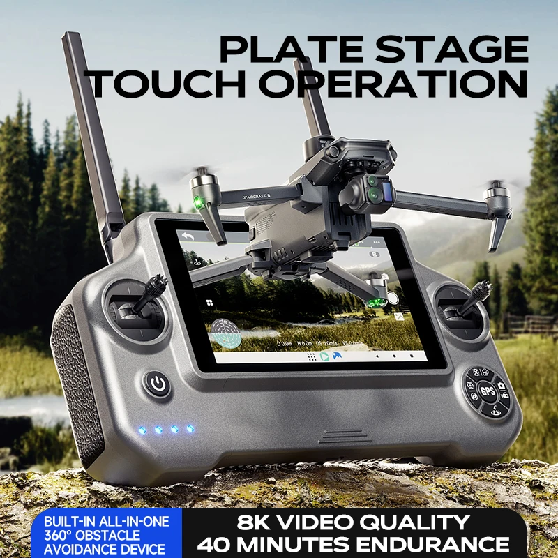 Yi6 Max 6000M LCD SC GPS Drone 8K Doppia Fotocamera 6G Wifi FPV 3-Axis Gimbal Professionale Evitamento Ostacoli Quadcopter RC Dron Giocattolo - immagine 4