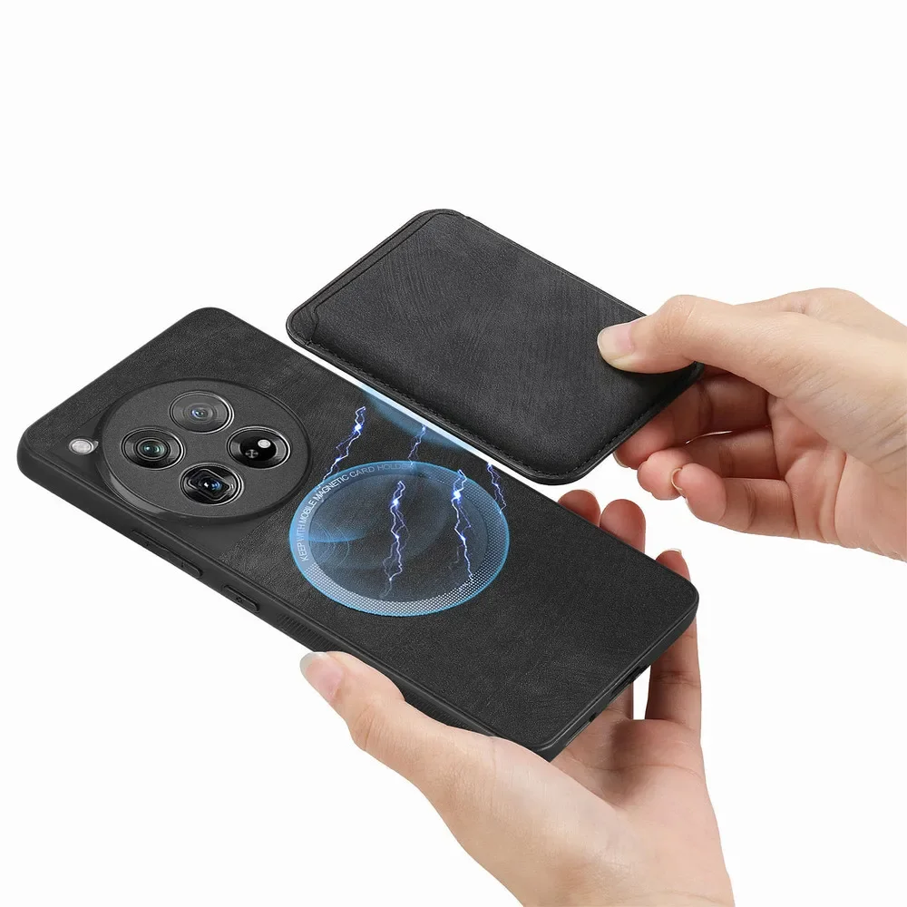 Premium 2-in-1 Detachable Leather Back Cover with MagSafe Compatibility