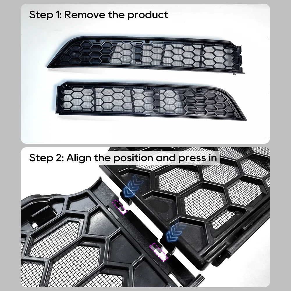 For Tesla Model Y Juniper 2025 Front Bumper Air Intake Mesh Grille Cover Removable Protection Anti Dust Insect Screen Car Decor