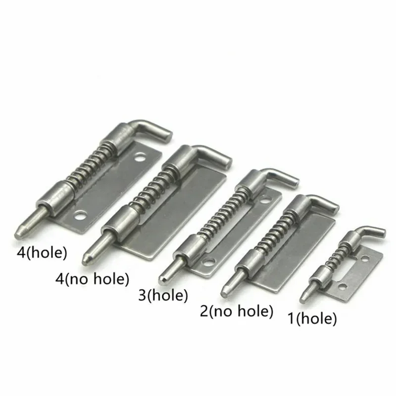 Stainless steel Spring Loaded Metal Security Barrel Bolt Latch Silver Tone Spring Latches Door Cabinet Hinges Home Hardware
