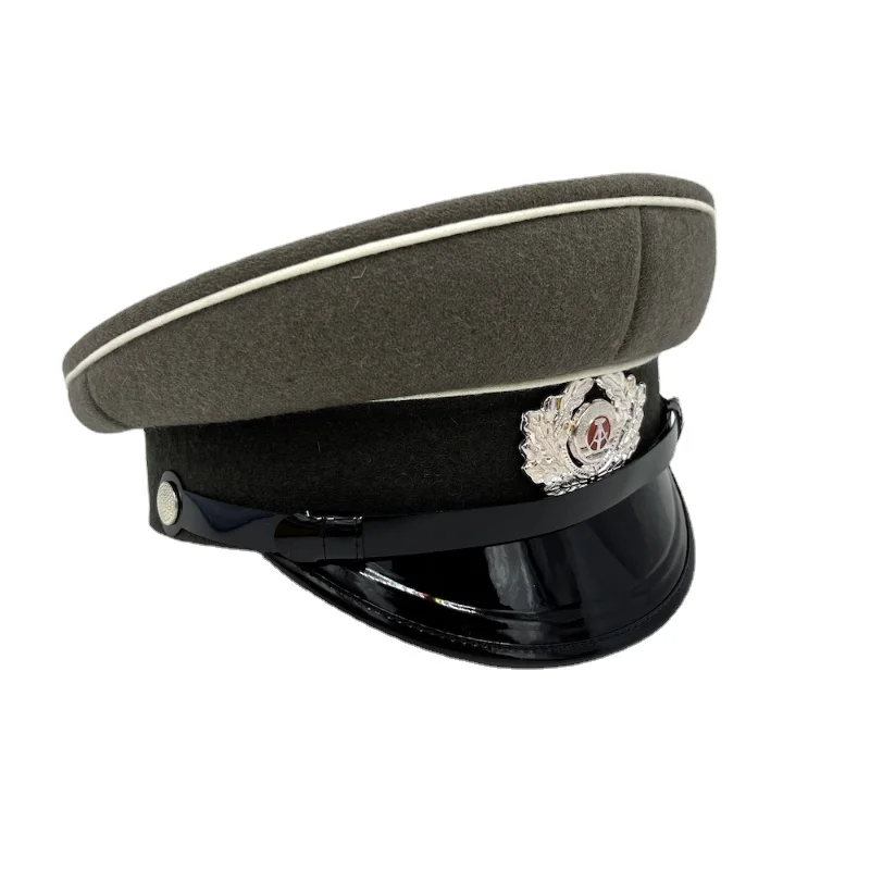 

East Germany Peaked Cap East German National People's Army Hat DDR State Cockade with The Hammer and Compass Design Emblem Stasi