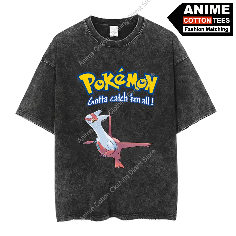 

Pokémon Latias T Shirt Cartoon Anime Pokemon Cute Elf Print Clothes Y2k Harajuku Casual Unisex Oversized T-shirt Cotton Tees