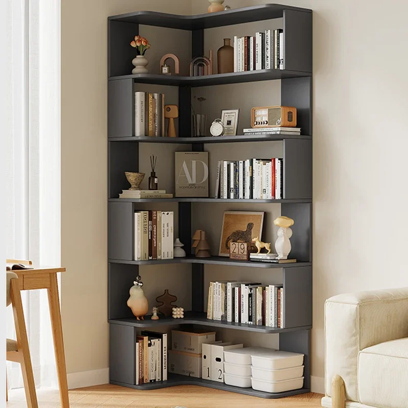

Mobile Storage Bookcases Black Mid Century Industrial Modern Wooden Bookshelf Display Organizer Estanteria Habitacion Furniture