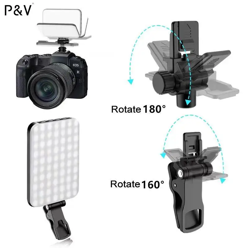 

Clip-on LED Light For Phone Laptop Tablet Computer Fill Light Clip Light For Selfie Video Conference Makeup Vlog