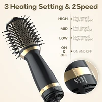 Sèche-cheveux et brosse 4-en-1, brosse sèche-cheveux ovale, mini brosse à air chaud pour tous types de cheveux, cadeau idéal 4