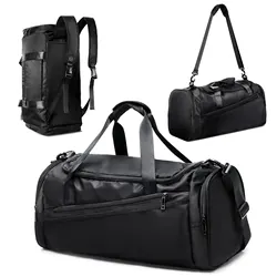 Likros 40L Lightweight Foldable Sports Travel Duffel Bag with Shoes Compartment (Black-0128)