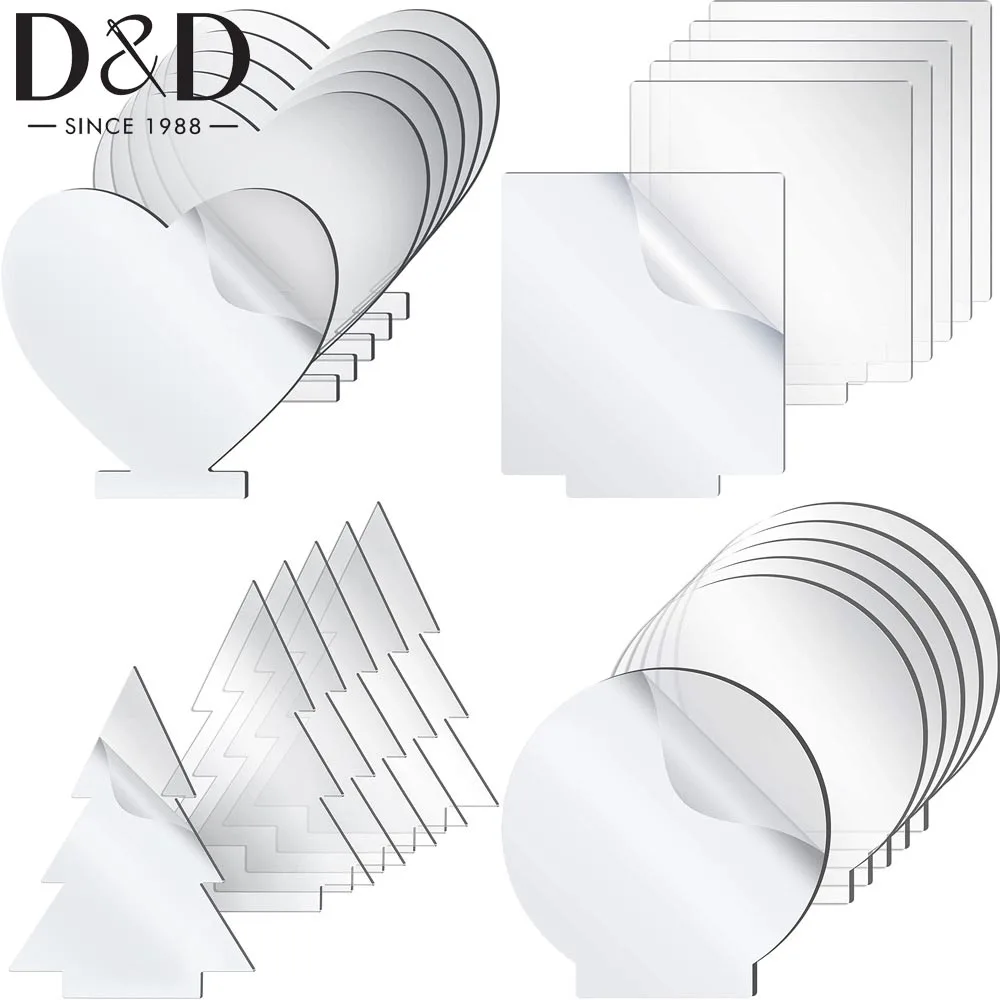 

2Pcs/Set 2mm Clear Acrylic Led Night Light Panel Desktop Creative Acrylic Sheet For Holiday Handmade Small Gift
