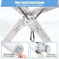 Magsafe tripod stand for iPhone, portable pocket sized selfie stick with rechargeable remote control and metal ring, extendable and detachable phone tripod, compatible with iPhone/Android (white) - Image 6