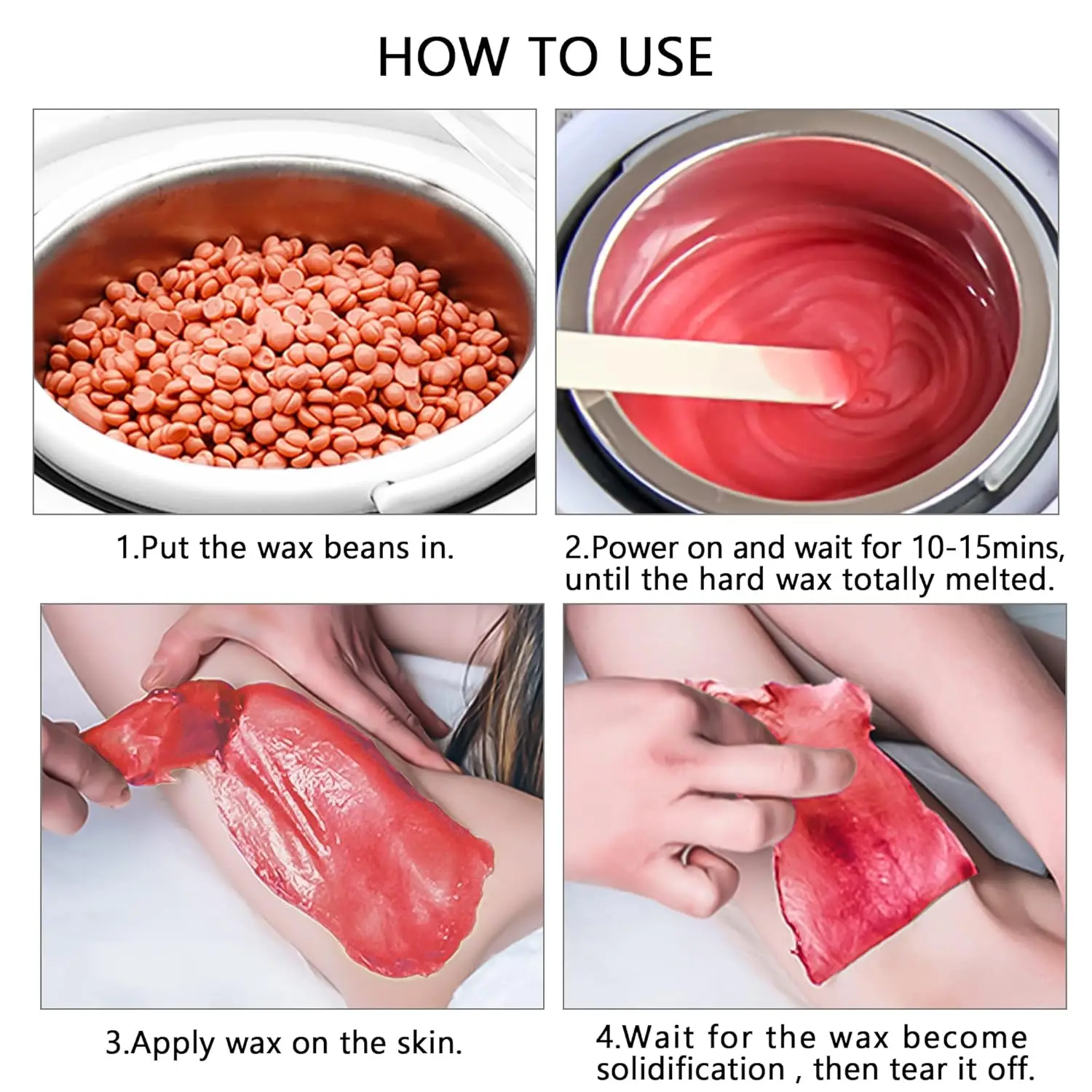 Electric Wax Heater Machine for Hair Removal, Dual Wax Pot Paraffin Facial Skin Body SPA Salon