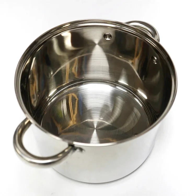 Italy Style Stainless Steel Pasta Cooking Pot Set With Strainer For Pasta Steamer With Glass Lid