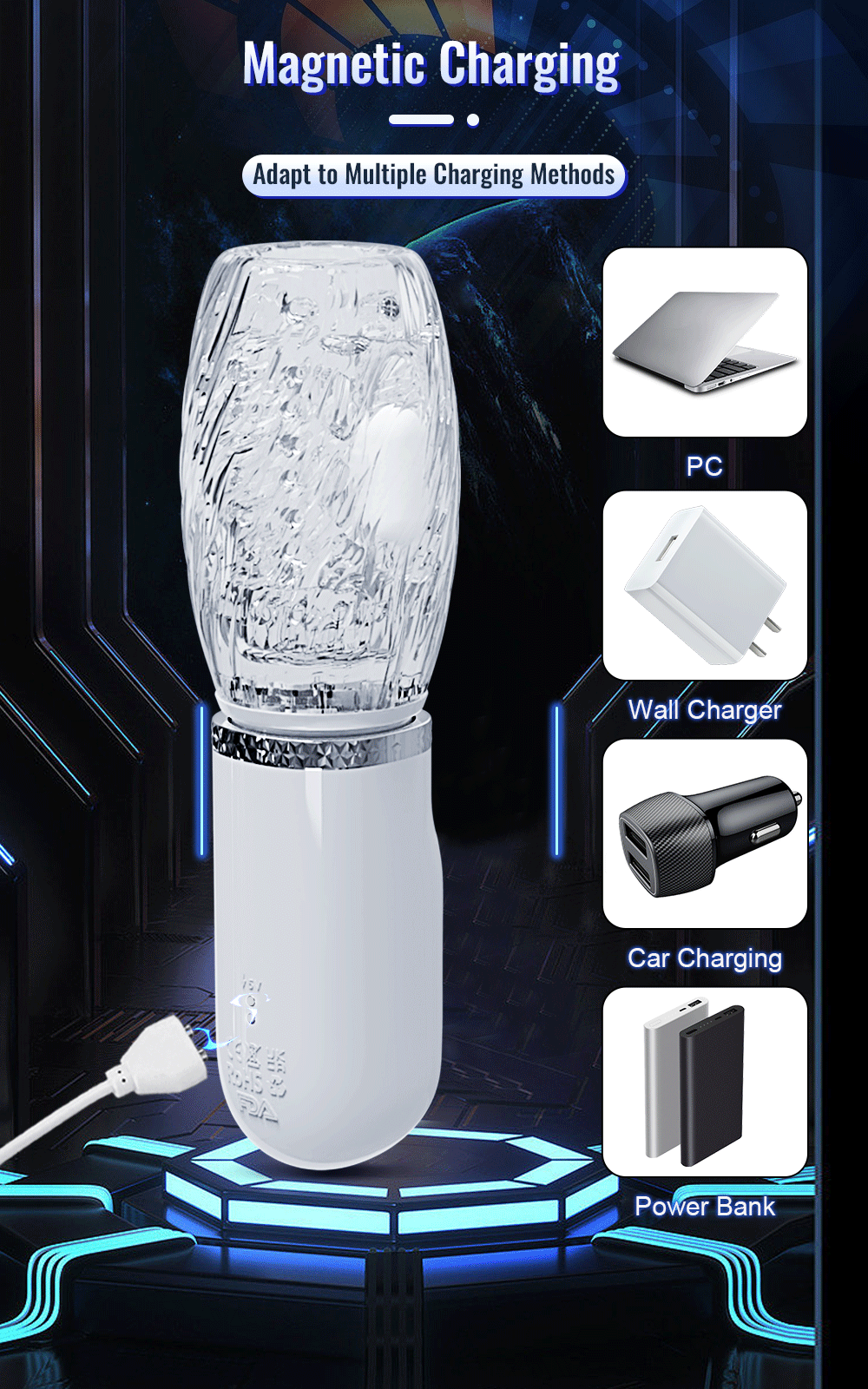Male Masturbator Automatic Telescopic Rotating Vibrating For Men Glans Trainer Masturbation Cup  Thrusting_voghion.com