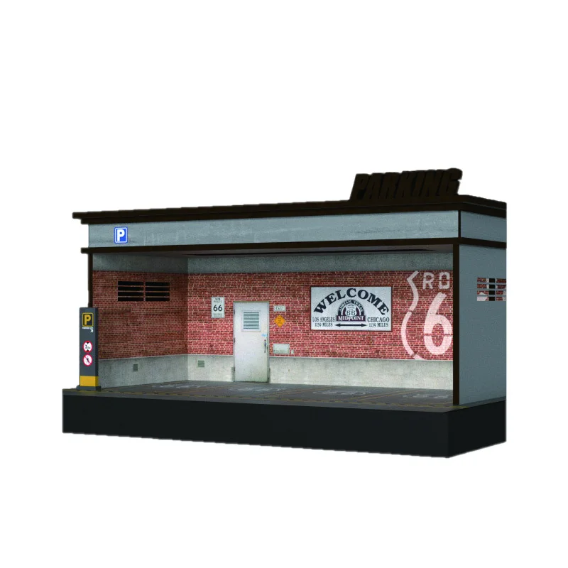 Diorama Garage 1 64 Parking for Hot Wheel Space Simple Pvc for Diecast Car  Model Assembly Model Kit for Popmart Display Collect 3