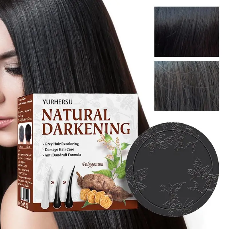 

Hair Darkening Shampoo Bar Repair Gray White Anti Loss Color Correcting Hair Root Strengthen Nourishing Black Hair Dyed Shampoo