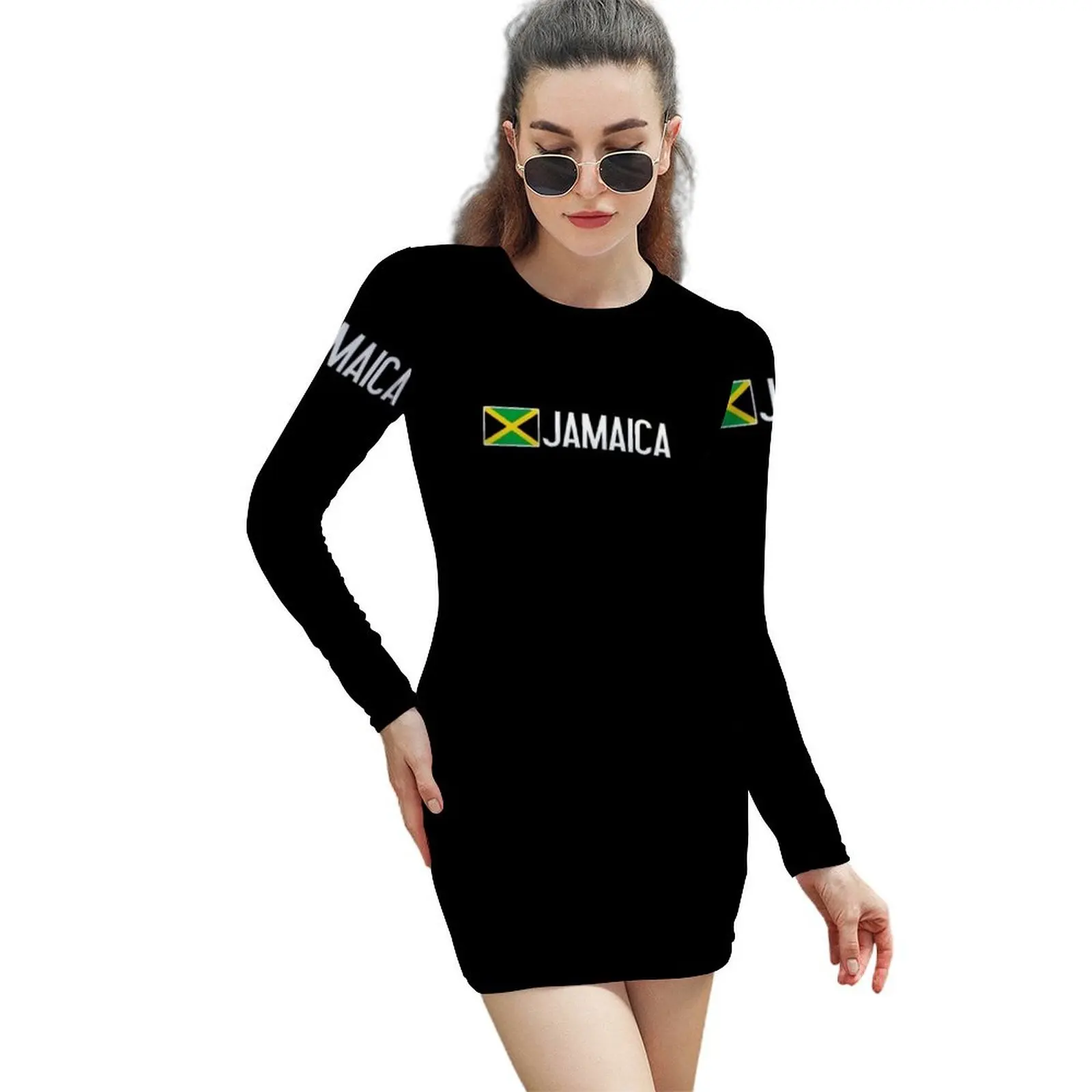 

Jamaica Long-Sleeved Sheath Dress women's clothing korea stylish evening dress woman
